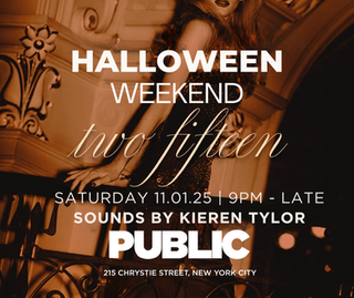 Halloween Weekend Party at Two Fifteen PUBLIC Hotel NYC Saturday