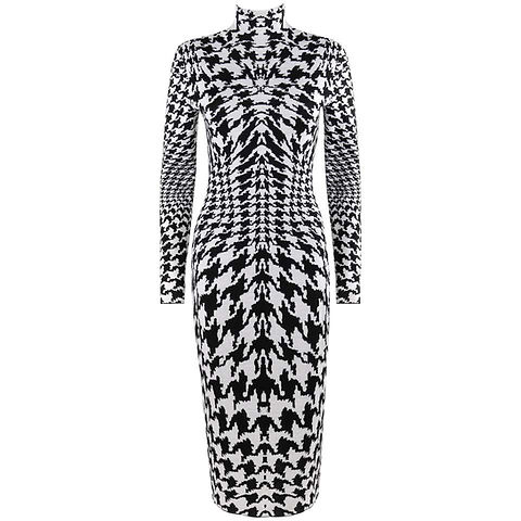 Alexander McQueen Hounds Tooth Knit Dress | FIFTH-MAIN Alexander McQueen Hounds Tooth Knit Dress | FIFTH-MAIN