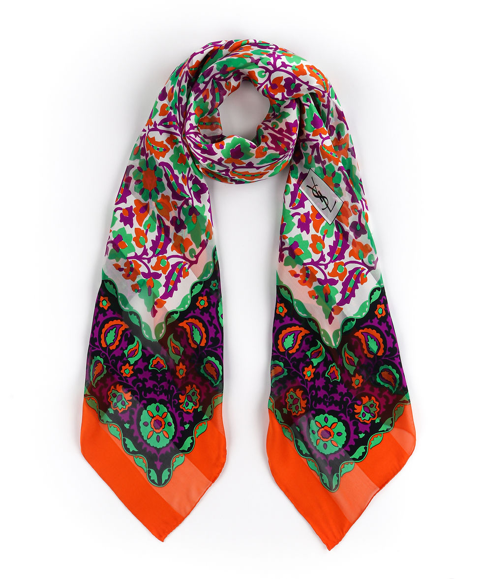 Thumbnail: Yves Saint Laurent Floral Paisley Scarf