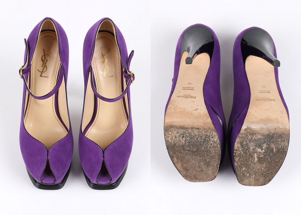 Thumbnail: Yves Saint Laurent Suede Platform Pumps