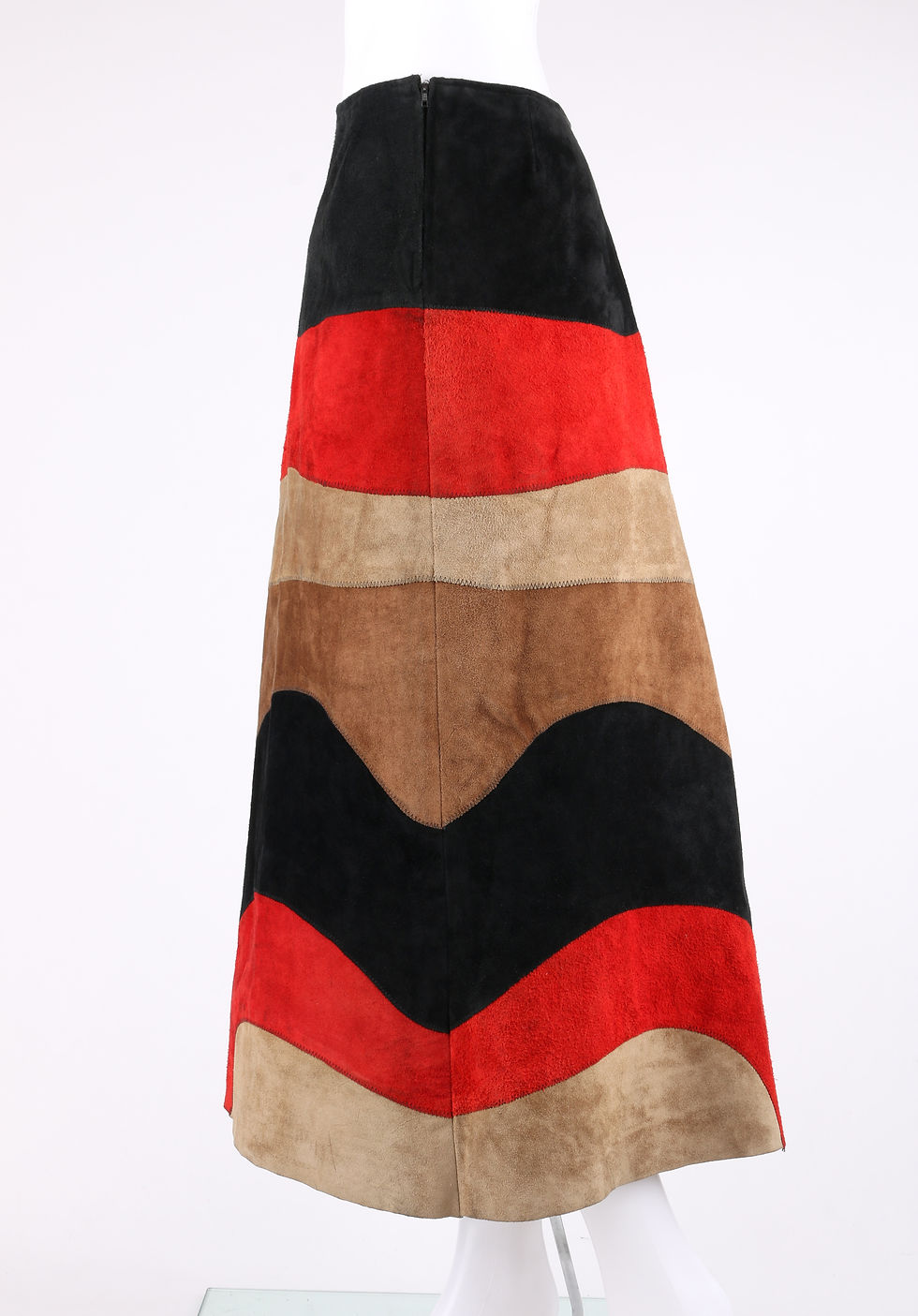 Thumbnail: Anne Klein Suede Leather Skirt