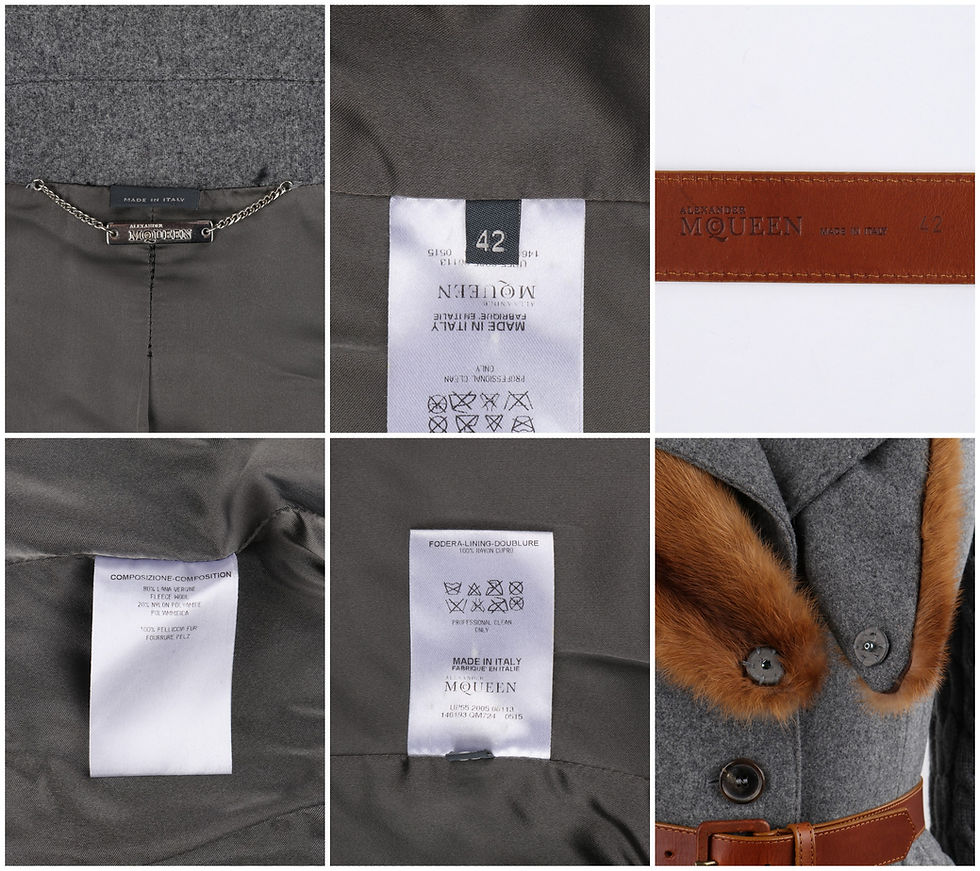 Thumbnail: Alexander McQueen Belted Wool Jacket