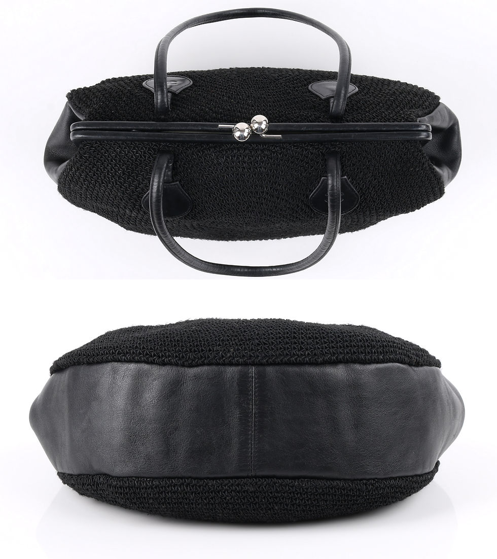 Thumbnail: Chanel Woven Kiss Lock Purse