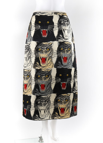 Gucci Tiger Face A-Line Skirt | FIFTH-MAIN