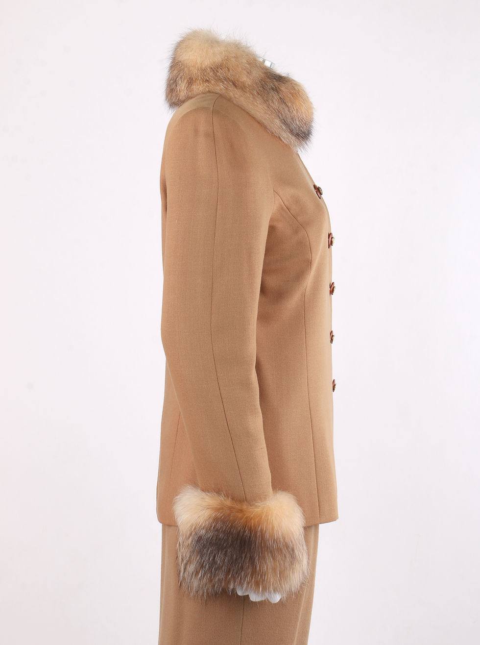 Thumbnail: Lillie Rubin Fox Fur Skirt Suit