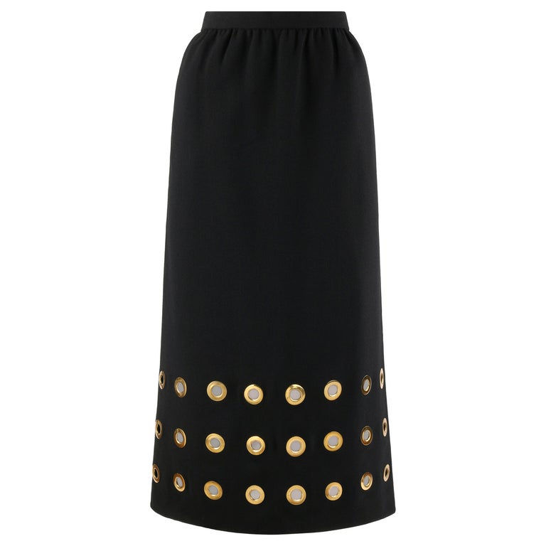 Pierre Cardin Grommet A-Line Skirt