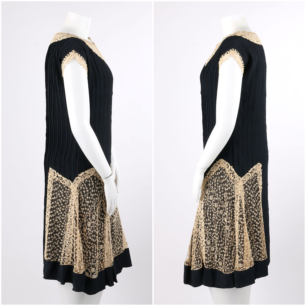 Thumbnail: Couture c.1920's Flapper Dress Slip Set