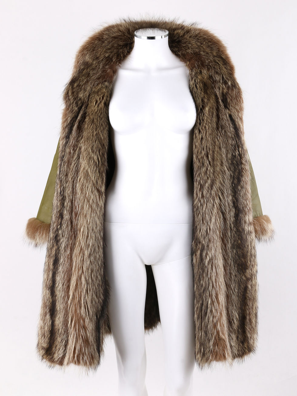 Thumbnail: Bonnie Cashin Raccoon Fur & Leather Overcoat