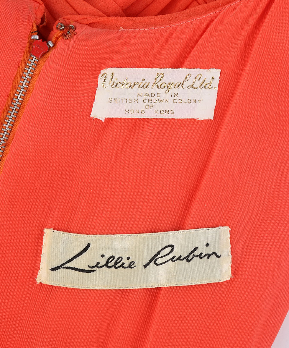 Thumbnail: Lillie Rubin Silk Chiffon Maxi Dress