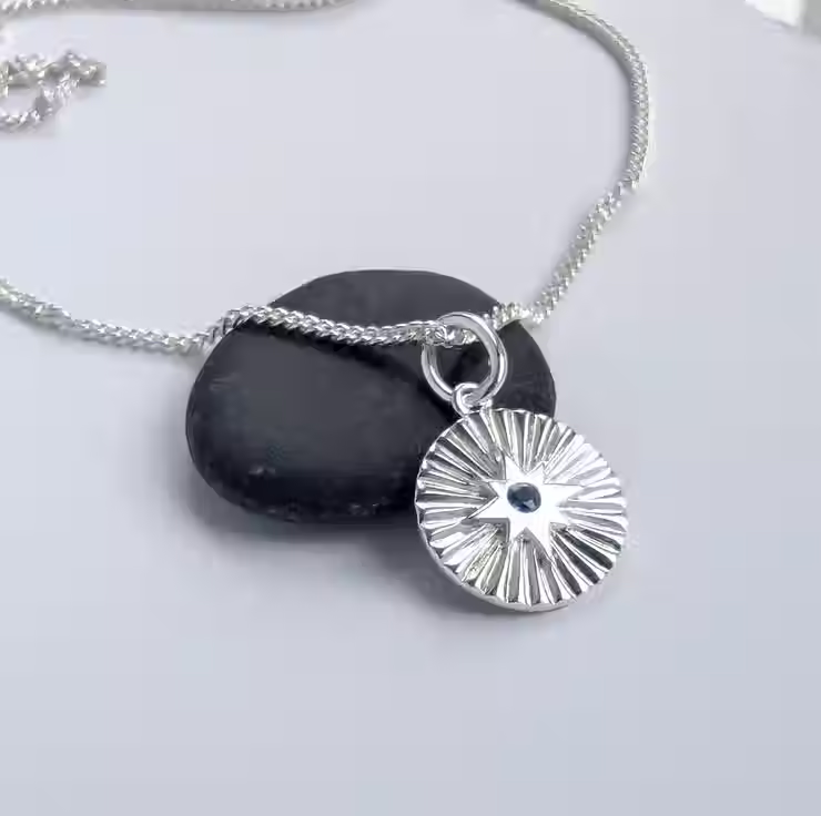 Thumbnail: STERLING SILVER Starburst pendant, Handmade Urban Jewellery