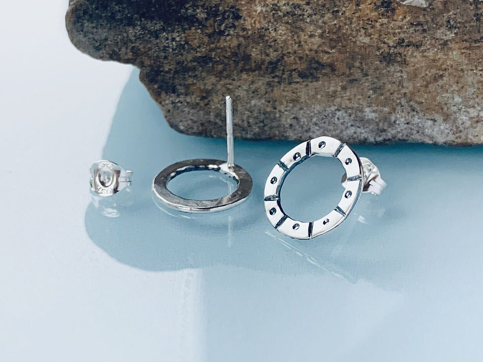 Thumbnail: Sterling Silver Hoop Earrings by Nyaki Punk Jewellery