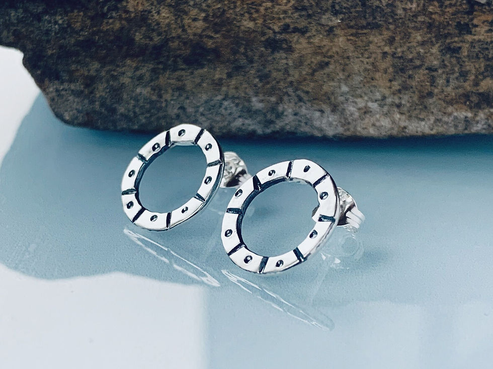 Thumbnail: Sterling Silver Hoop Earrings by Nyaki Punk Jewellery