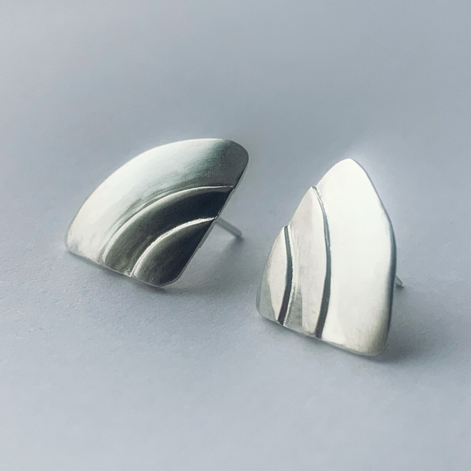 Sterling Silver Layered Earrings by Nyaki Punk Jewellery