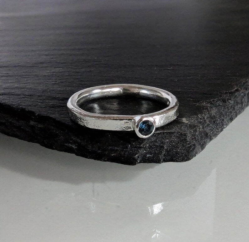 Thumbnail: STERLING SILVER topaz ring, Handmade Urban Designed Jewellery