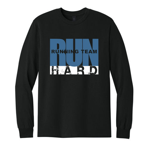Run Hard Youth and Adult Gildan® Heavy Cotton™ 100% Cotton Long Sleeve T-Shirt