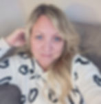 Co-Founder of FAITH+FEARLESS Beauty relaxing with no makeup on