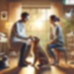 a warm and caring veterinary scene that emphasizes the theme of National Pet Cancer Awareness Month.