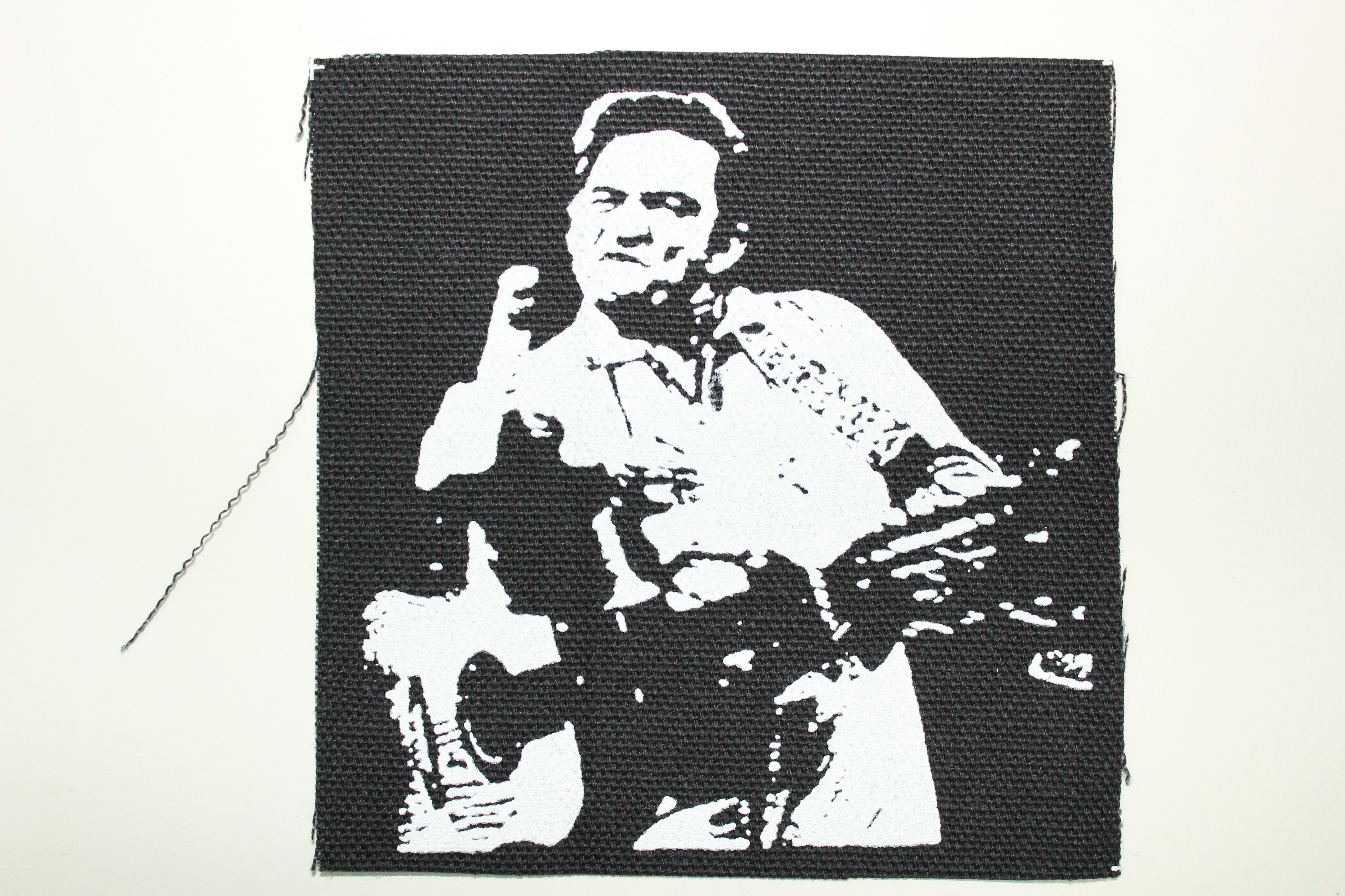JOHNNY CASH SCREENPRINTED PATCH