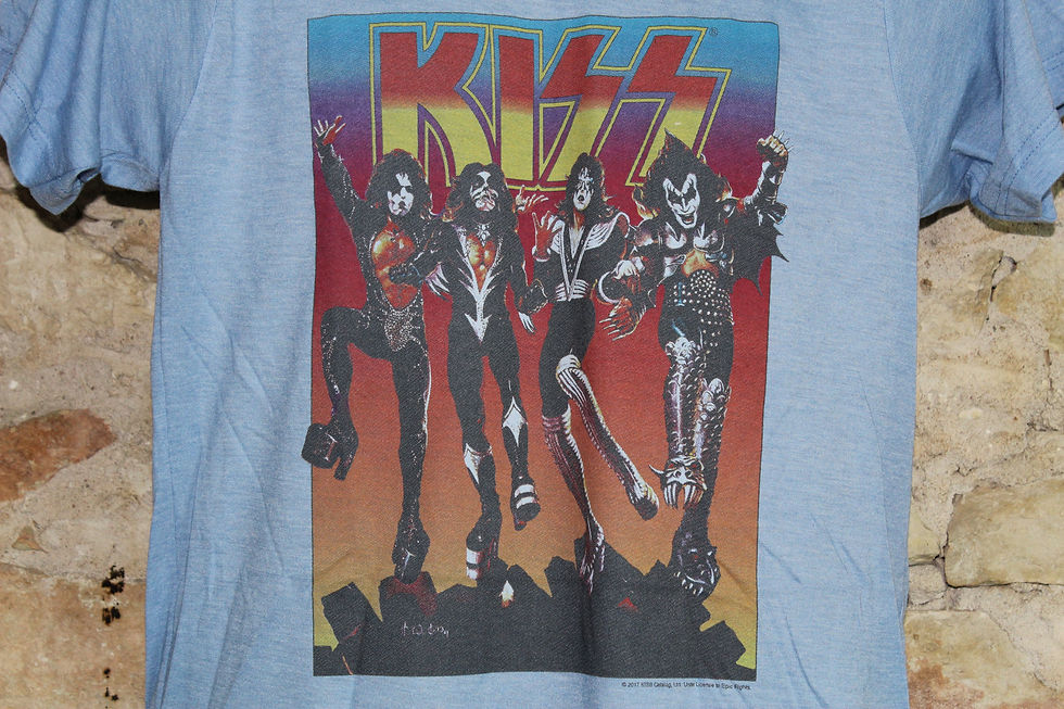 Thumbnail: KISS DESTROYER ON BLUE TEE