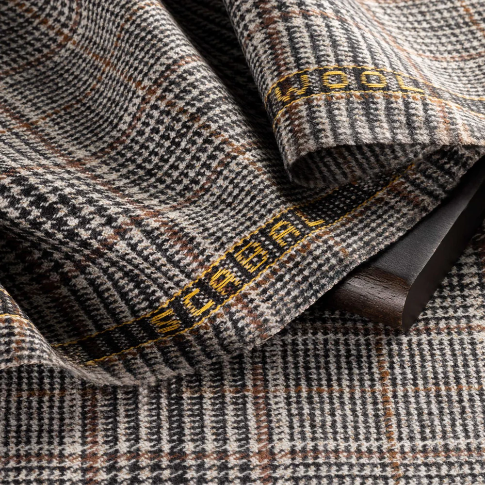 Fabric samples from Scabal's AW25 Autumn Leaves collection collection