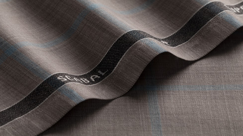 A swatch of SLEEK fabric from SCABAL