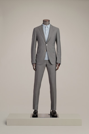 A suit made from Image Collection fabric, shown on a mannequin