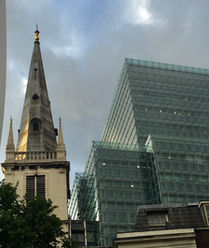View from East Cheap; EC4. Skycrapers of Fenchurch St.