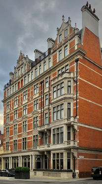 View of The Connaught Hotel, in Mayfair, London.