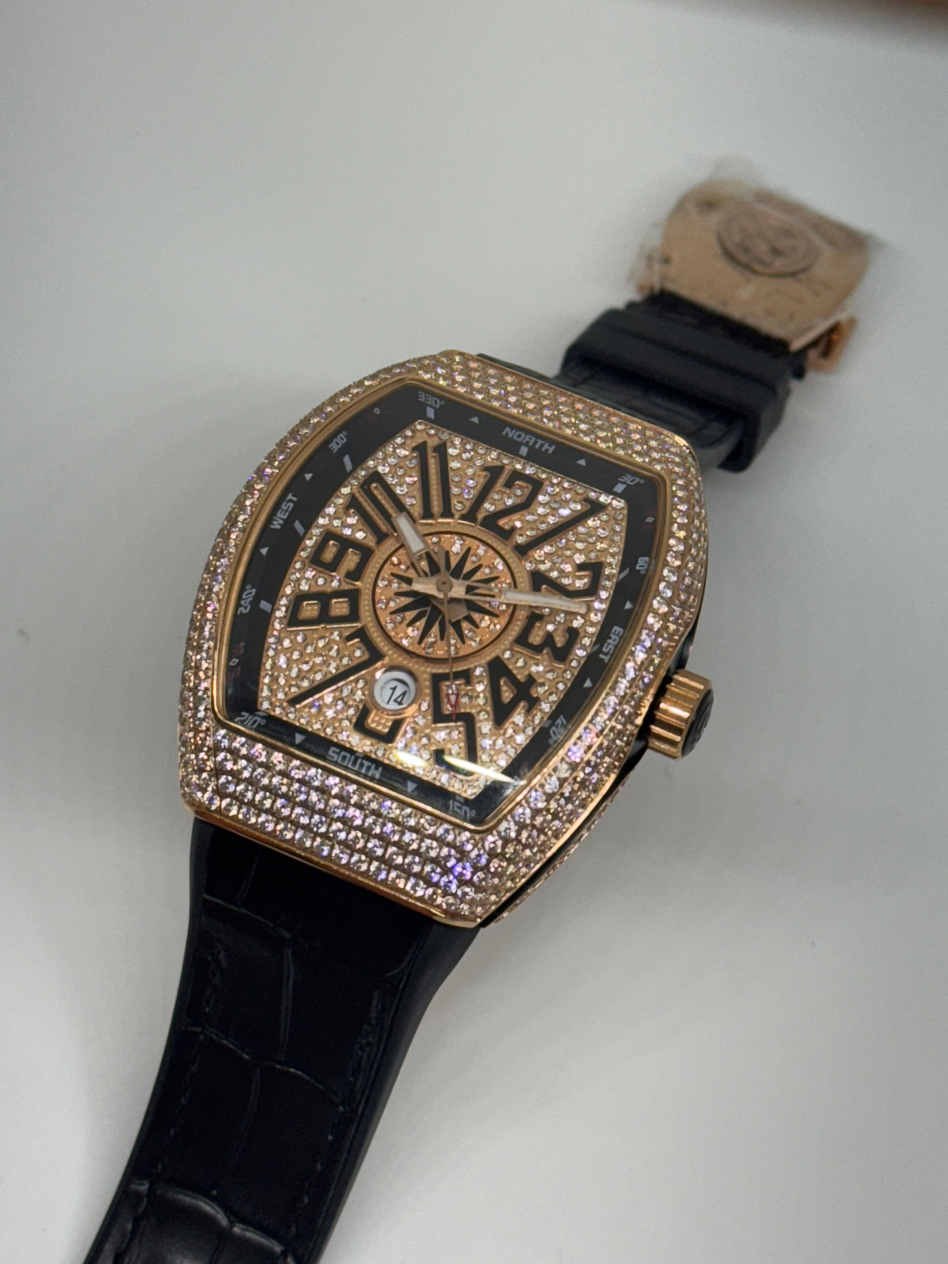 Franck Muller Vanguard Diamonds Rose Gold
