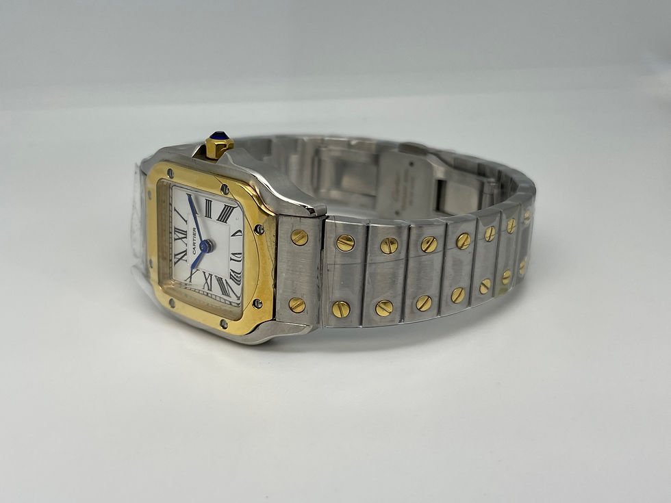 Miniatura: Cartier Santos Medium Two Tone Qtz