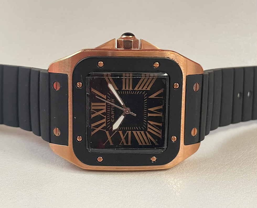 CRT Santos 100XL Rubber Strap Gose Gold