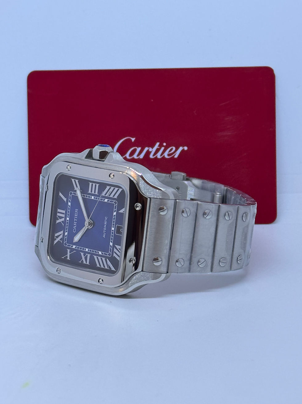 Miniatura: Cartier Santos Large Blue Dial Swiss