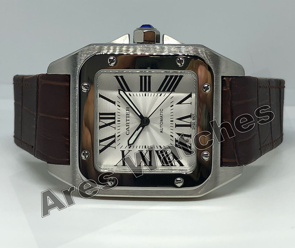 Cartier Santos 100 Leather Brown Strap