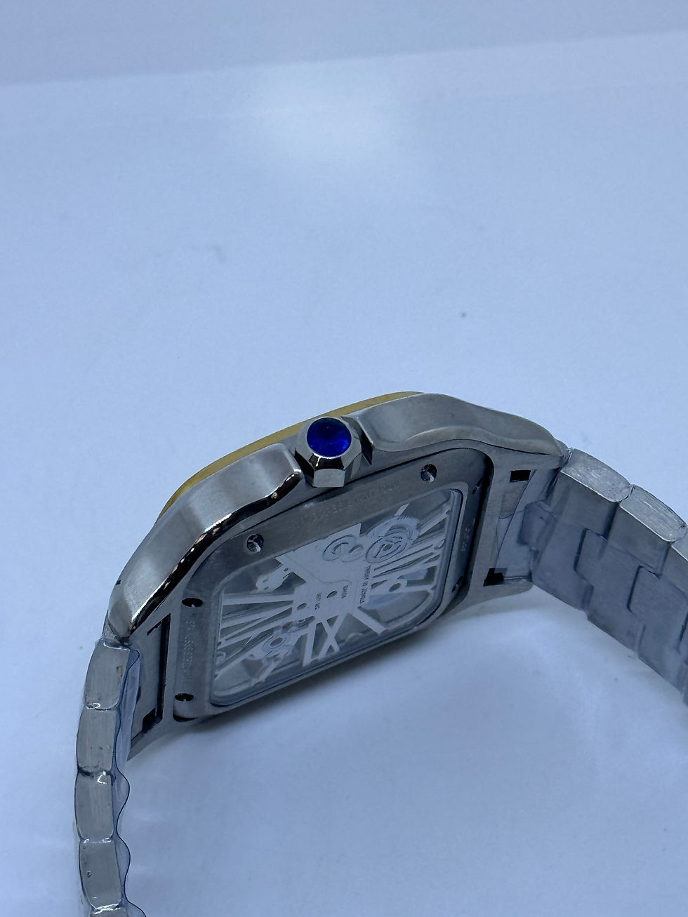 Miniatura: Cartier Santos Large Skeleton Two Tone Qtz