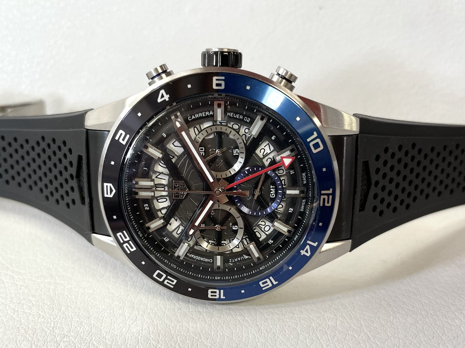Tag Heuer 02 GMT Chromograph Rubber Strap