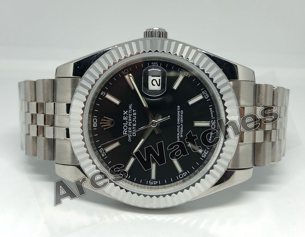 Rolex Date Just 41mm Jubile Black Dial
