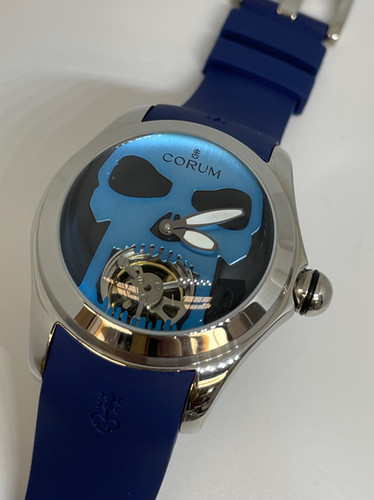 Corum Bubble Flying Tourbillon Blue Skull
