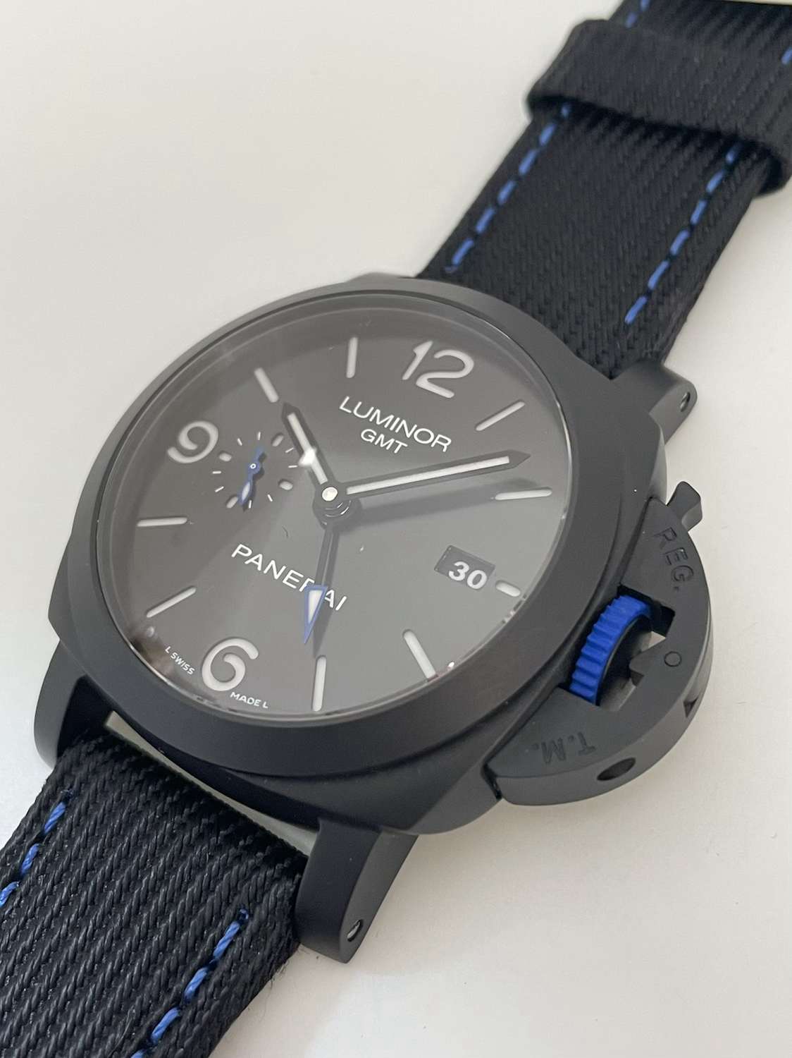 Luminor GMT Panerai Bucherer Blue PAM01176 Swiss