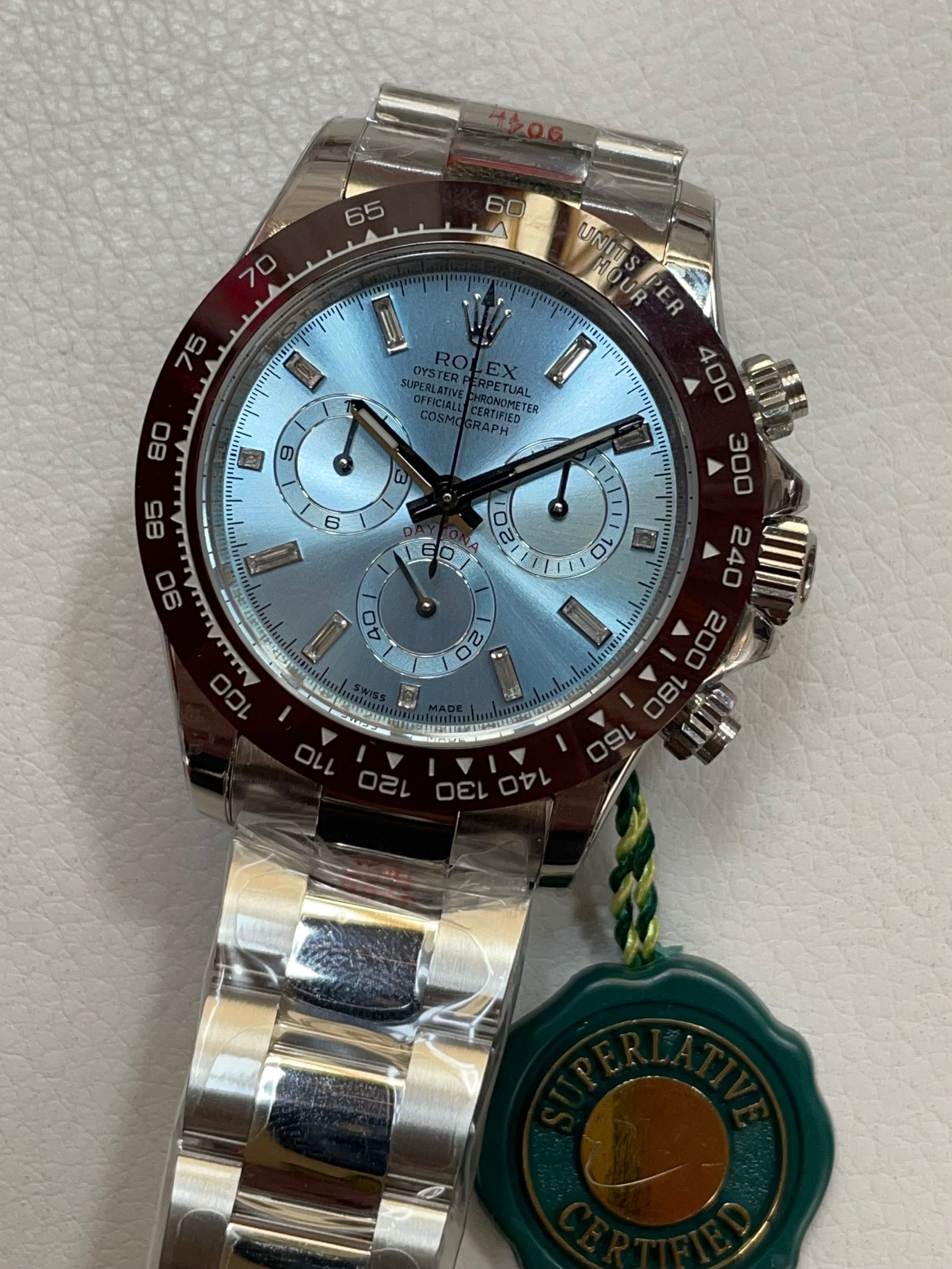 Rolex Cosmograph Daytona Platinum Baguette Dial Swiss