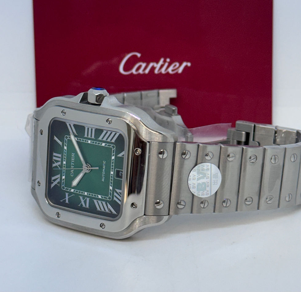 Miniatura: Cartier Santos Large Green Dial Swiss