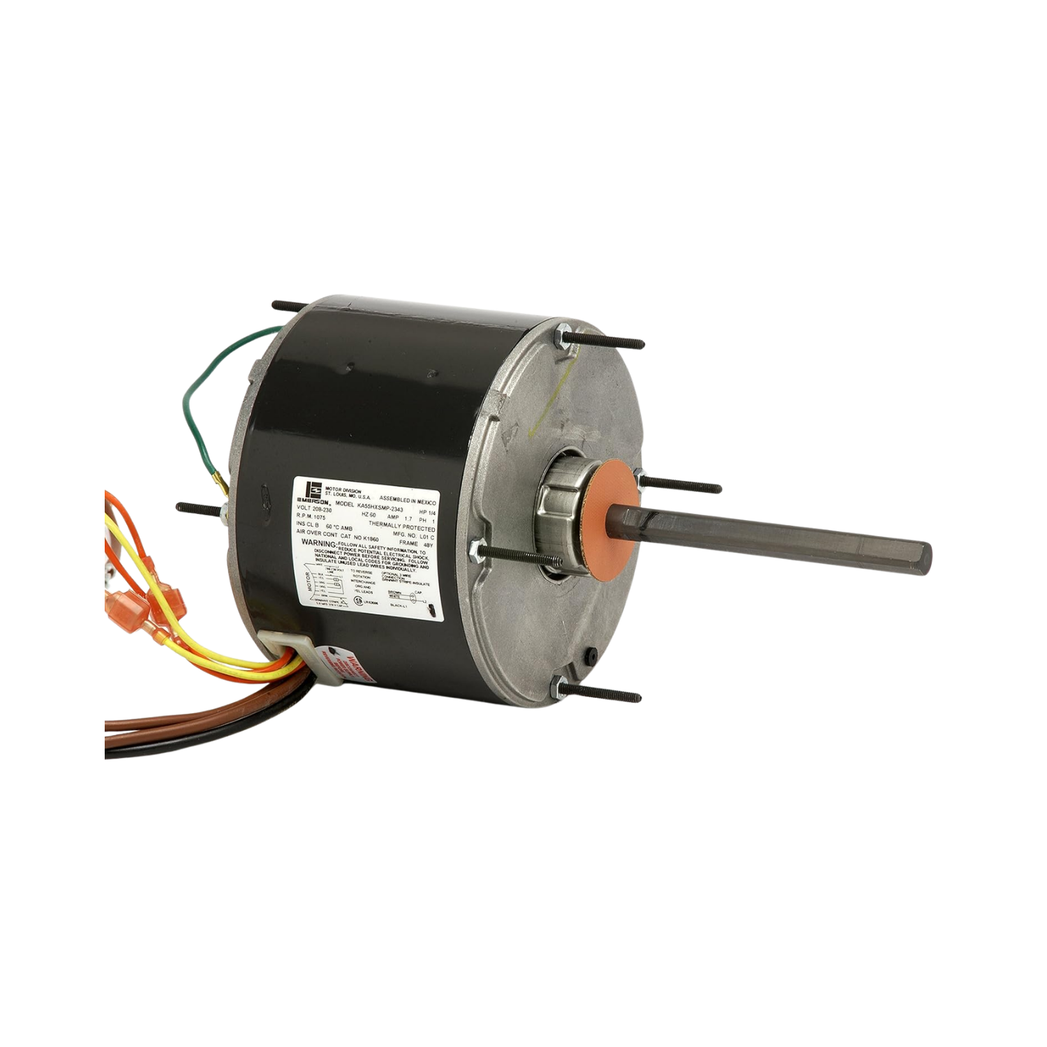 MOTOR VENTILADOR EMERSON 1/2HP 1075RPM 460V SELLADO