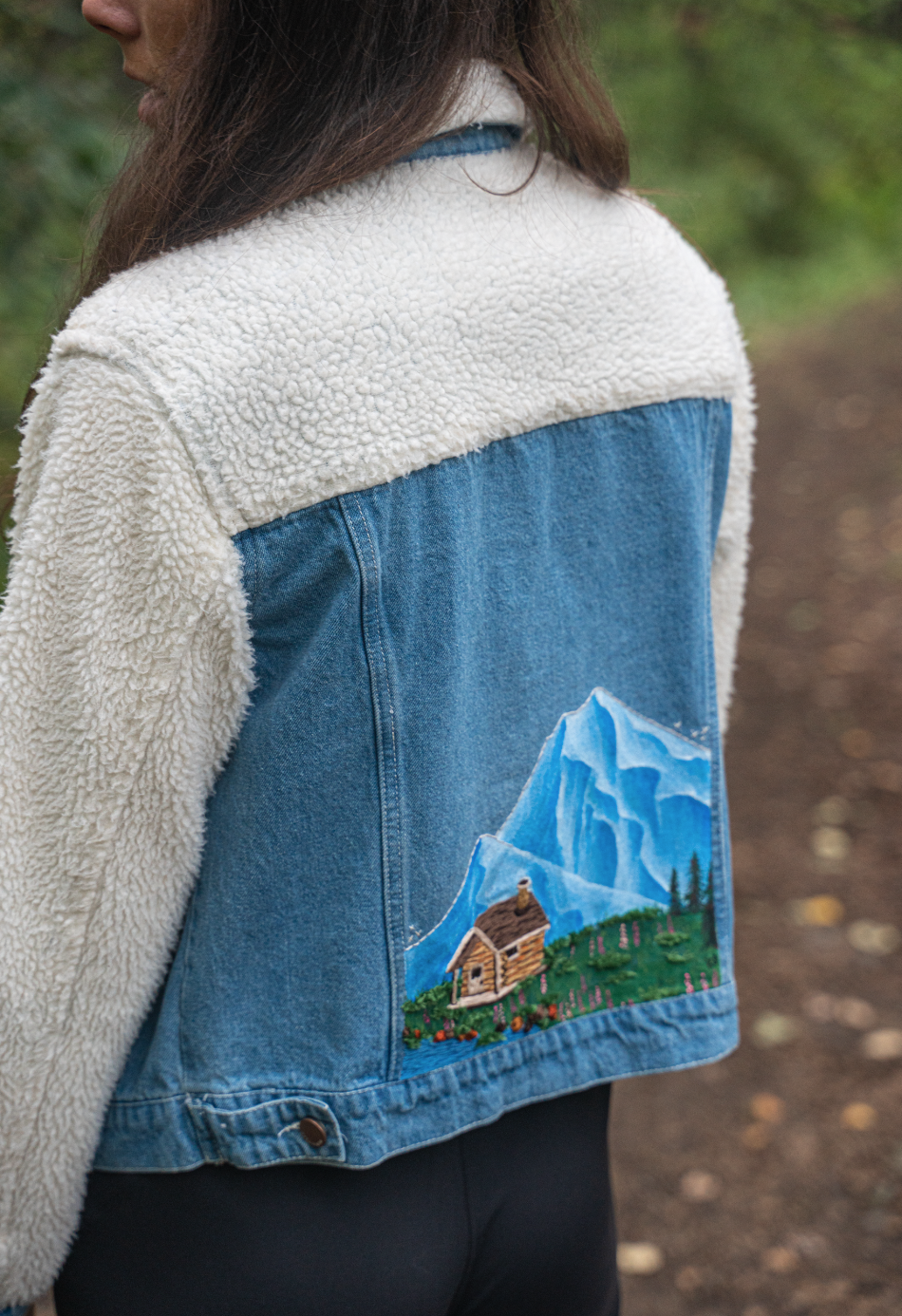 Thumbnail: The Jacket Project, Kelli Lorraine Art, Wearable Art, Embroidery, Redoubt Jacket, Redoubt Mountain Lodge