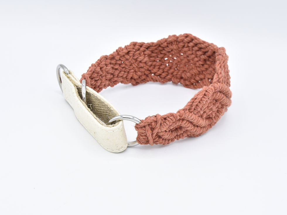 Miniaturbild: SOFORTKAUF Makrameehalsband "terracotta"
