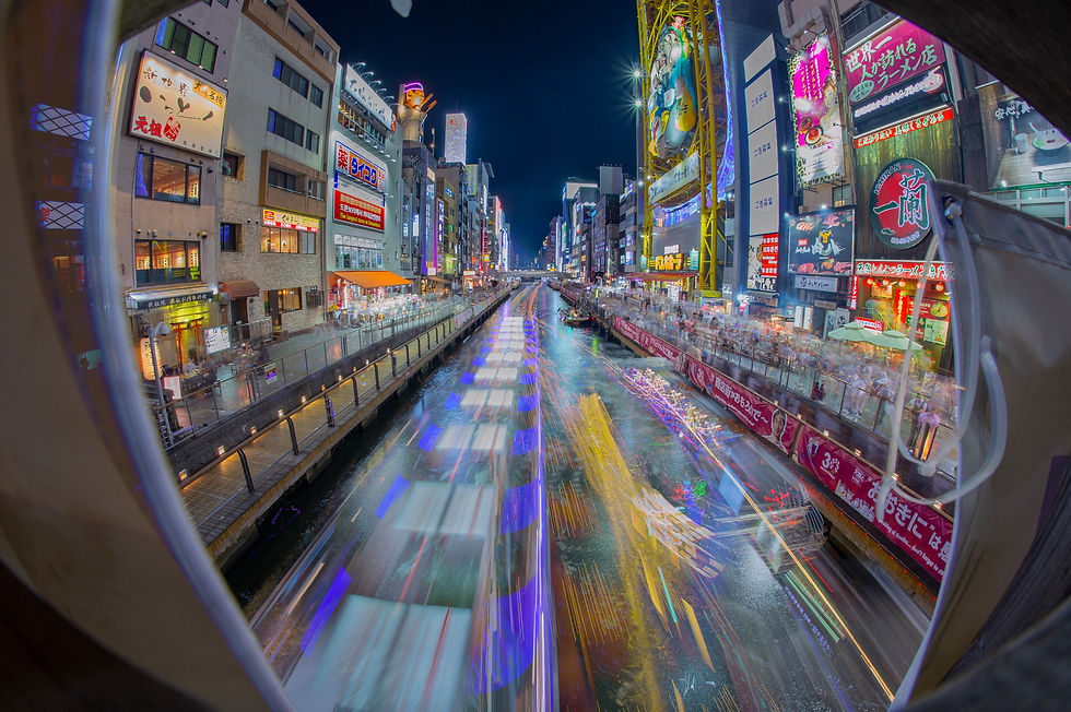 Dotonbori Osaka Night River Timelapse Long Exposure Nightlife Japan