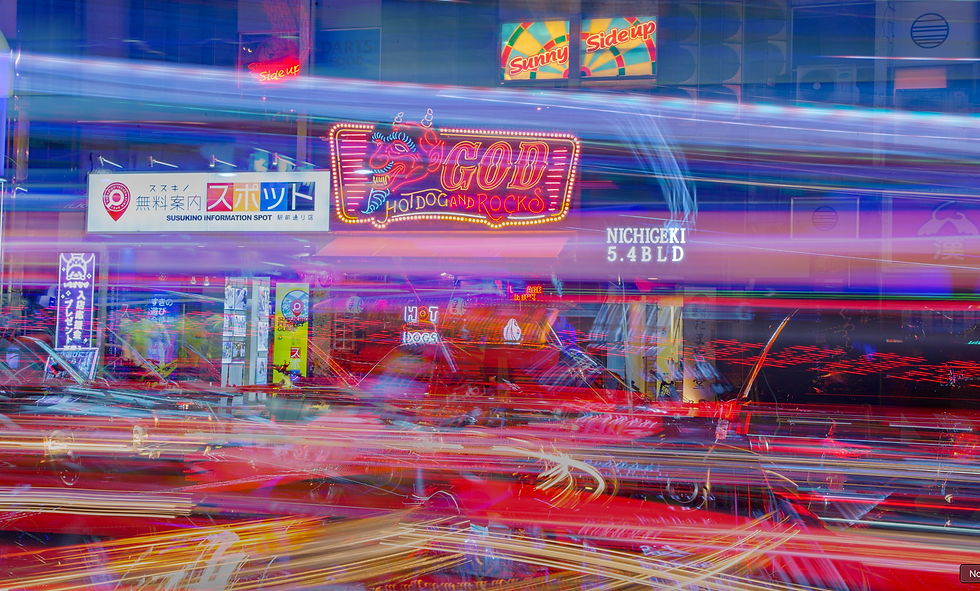 Sapporo Hokkaido Japan Nightlife Long Exposure Timelapse Traffic Susukino Night Cars