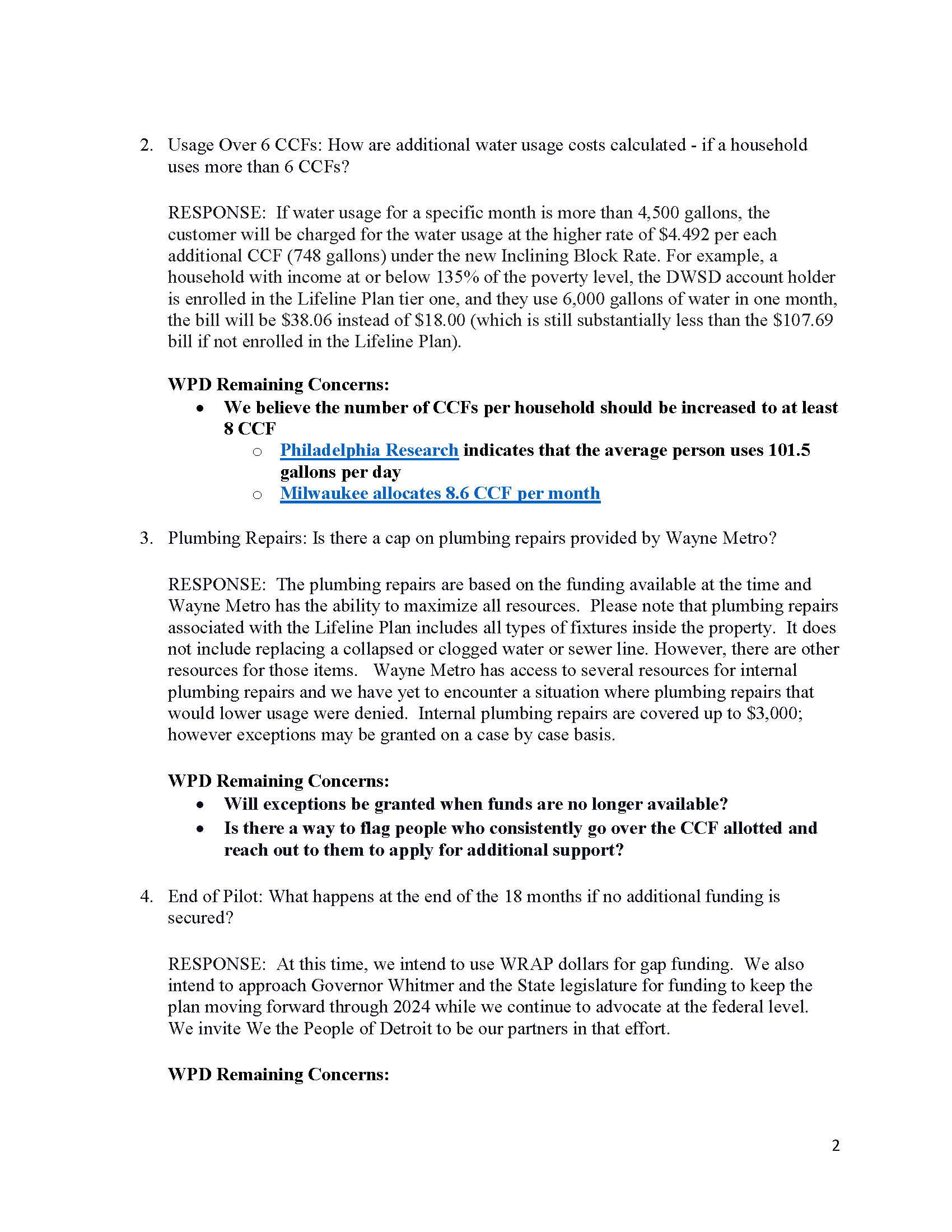 August 26 Communication from DWSD