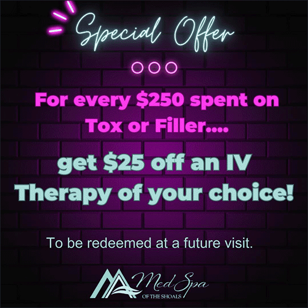 neon-style promo for IV Therapy special offer