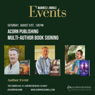 Upcoming Acorn Authors' Book Signing at Barnes & Noble Bookstore in Huntington Beach, California
