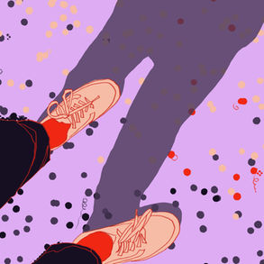 Blowing bubble kisses...