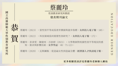 【學術榮譽】蔡麗玲老師期刊論文發表